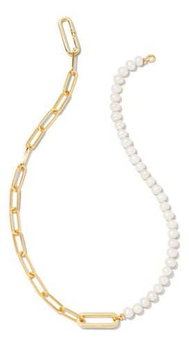 Collar De Media Cadena De Oro Kendra Scott Ashton Con Perla 