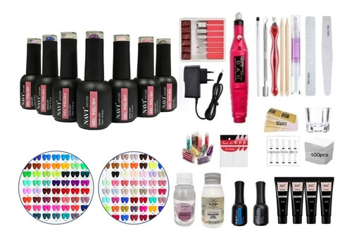 Kit Inicial X29u Insumos Esmaltes Semip Polygel Torno Deco !