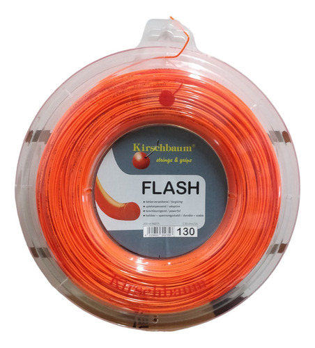 Rollo De Cuerda Kirschbaum Flash Monofilamento Liso 1.30mm Color Naranja