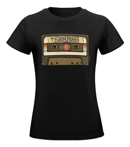 Subhumans-playera Retro Con Cinta De Cassette Para Mujer T