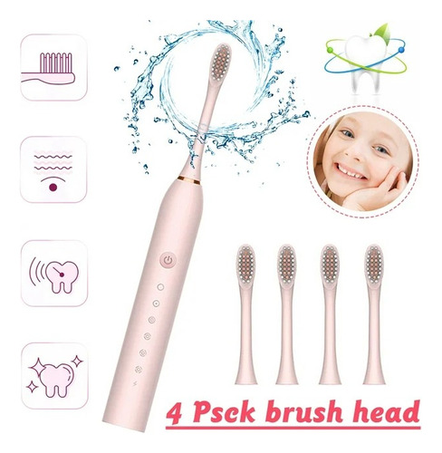 Cepillo De Dientes Electrico Removedor Sarro Color Rosa