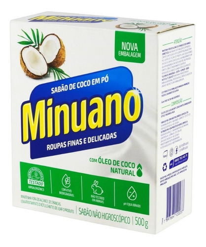 Imagem 1 de 4 de Sabão Em Pó De Coco 500g+amaciant+amaciante Downy