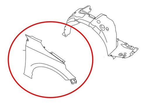 Tapabarros Delantero Derecho Nissan New Sentra B18