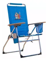 Comprar Tommy Bahama Silla Playa Alta Reposera Azul Plegable