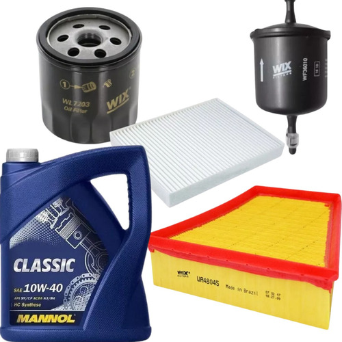 Kit De 4 Filtros Vw Crossfox/ Fox 1.6 8v 2006 2015 + Aceite