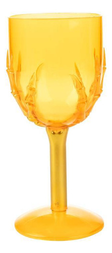 Taça Halloween Decoração Luxo Acrilica - Dia Das Bruxas Cor Laranja Com Dourado