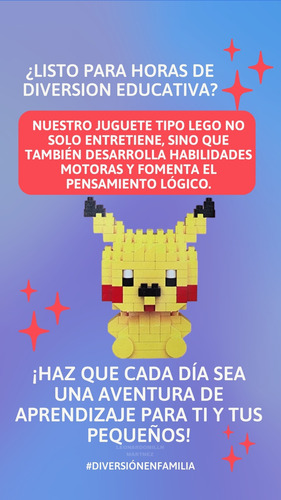 Bloques Armables 3d De Pikachu
