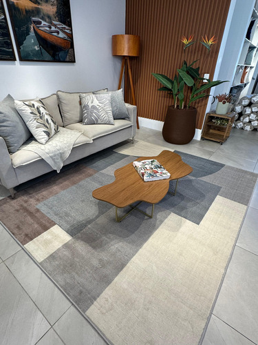 Tapete 3,00x4,00 Renaissance Vital Cinza Para Sala Quarto Comprimento 400 Cm Cor Vital 51 Desenho Do Tecido Geométrico Largura 300 Cm