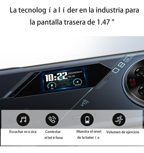 Doogee V40 Pro 5g Celular 36gb+512gb/tf 2tb 200mp 8680mah 6.78 Fhd+ 1.47 Pantalla Trasera Android 14/dual Unlock/nfc