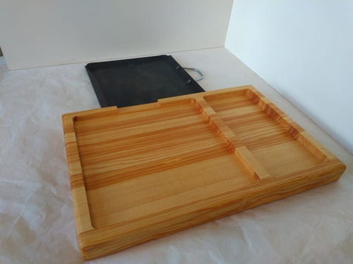 Imagen 6 de 8 de Parriila Tabla Madera Carnes 25 X 37cm Sin Logo