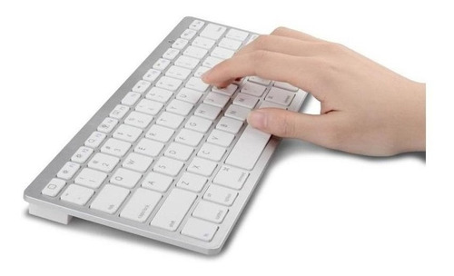 Imagen 2 de 4 de Teclado Blanco Inalámbrico Compatible Tv Box , Pc iPad / Mac