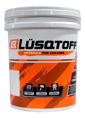 Pintura Latex Interior Exterior Blanco 20 Lts Prof Lusqtoff