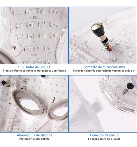 7 Colores Máscara Led Facial De Terapia Con Luz Led + Regalo