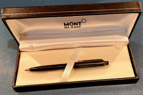 Antiguo Lapiz Portamina Montblanc Pix 375 Laca Negra Dorado