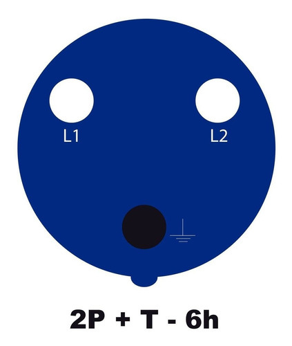 Tomada Acoplamento 2p+t 63a 220-250v 6h Industrial Tramontin Cor Tomada Industrial azul