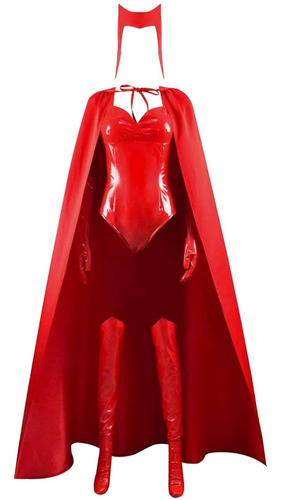 Disfraz De Wanda Maximoff Para Mujer Traje Rojo 20 