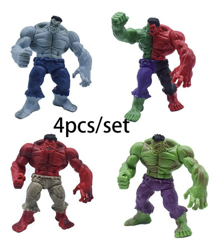 4pcs The Avengers Hulk Figura Modelo Juguete Niños Regalo
