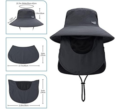 Bassdash Upf 50+ Sombrero Para El Sol Transpirable Con Y El