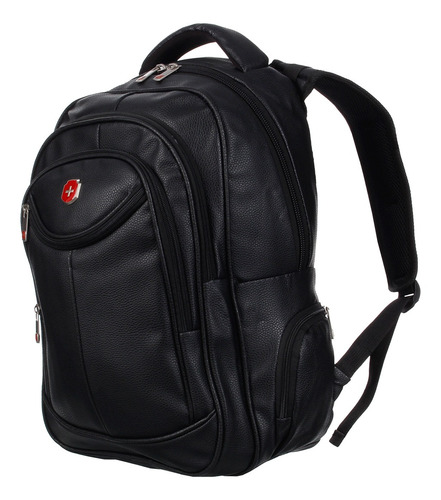 Mochila Executiva Premium Notebook Faculdade Trabalho Viagem Cor Preto Desenho do tecido Liso