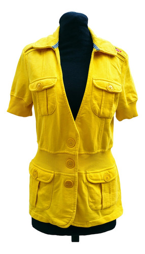 Campera, Saco Mujer Manga Corta Amarillo P.life T.s Import