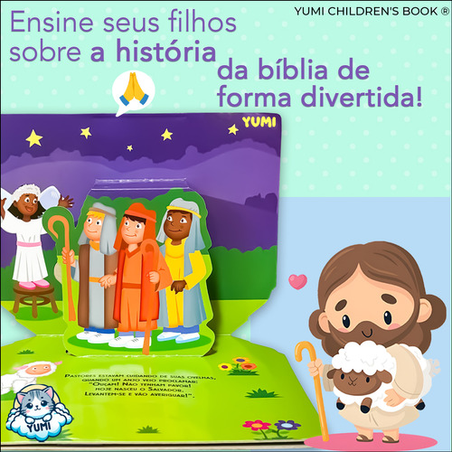Livro Bíblico Ilustrado Para Crianças: O Nascimento De Jesus Pop-up | A Bíblica Da Criança 3d -capa Dura