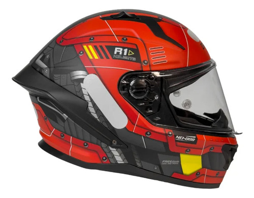 Capacete Gp Tech Pilot Star Trek Fosco Vermelho Vermelho Lisa 61