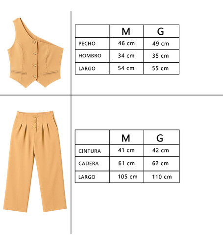 Conjunto Traje Chaleco Mujer Mod. 151bge Aldrete® Nude Lisa G