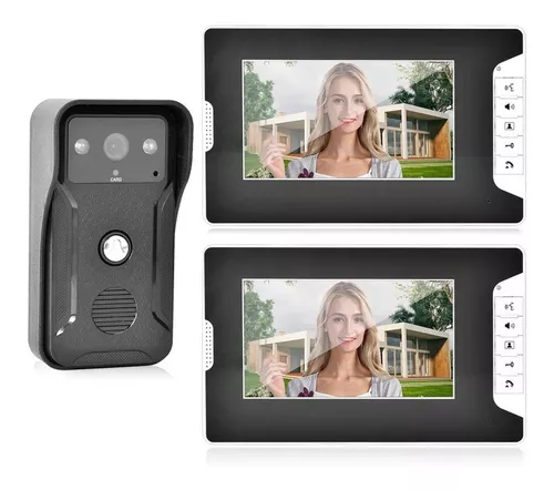 Sistema De Timbre De Portero Automático Para Puerta, 7 , Tarjeta De  Identificación De Huellas Dactilares, Contraseña, Vídeo, Intercomunicador  Para Casa, Villa - Vídeo Portero - AliExpress