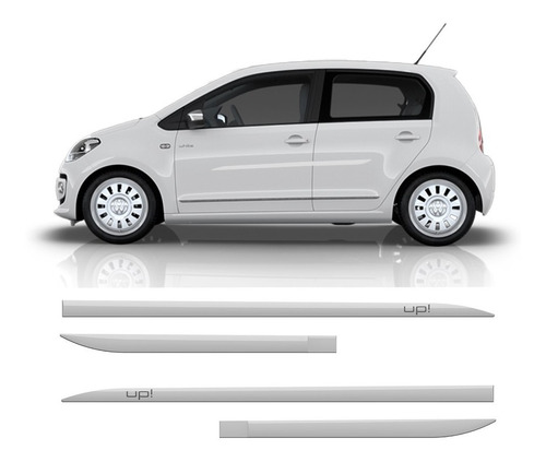 Friso Lateral Vw Up 2011 A 2021 Branco Cristal Protetor