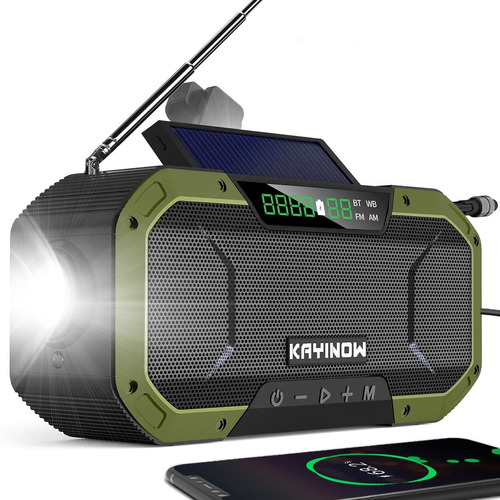 Radio Digital Portatil Am Fm Impermeable Altavoz Bluetooth