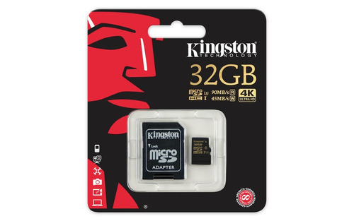 Memoria Micro Sd Kingston 32gb Clase 10 4k