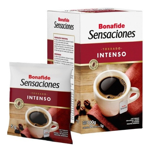Cafe Bonafide Sensaciones En Saquitos - Pack X 24 Cajas