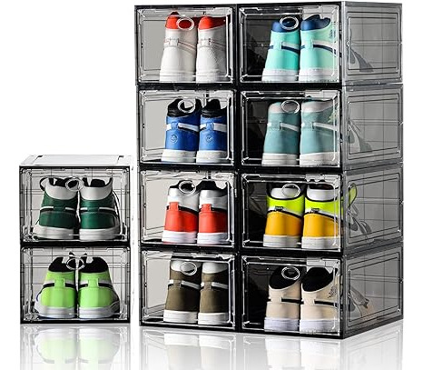 10 Cajas Para Organizar Zapatos Gris