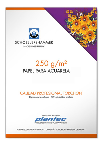 25 Schoellershammer Torchon Papel Para Acuarela 250g Aleman