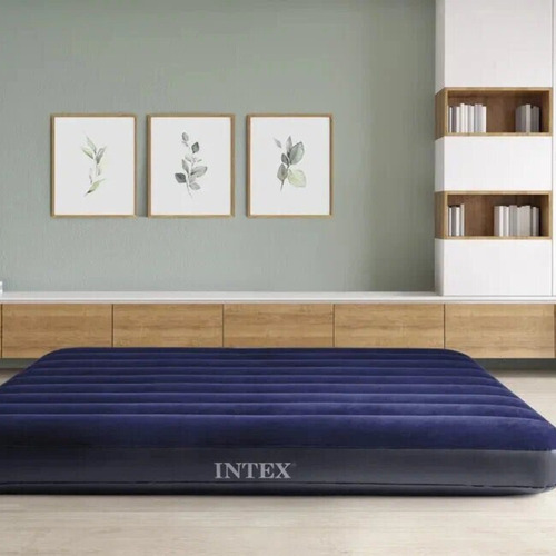 Colchon Inflable Intex 64755 King Dura Beam Standar 152 X 20 Azul