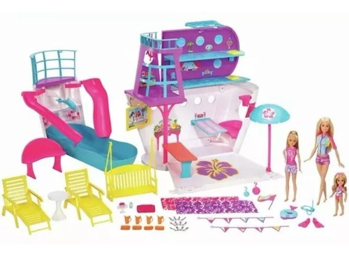 Barbie Crucero De Lujo Incluye 3 Muñecas- Barco Casa Camper