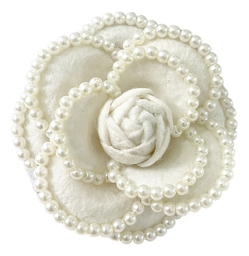 Broche De Camelia De Perlas Para Mujer, Broche De Tela