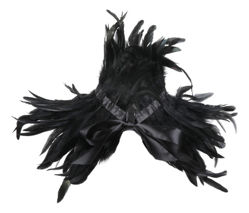 Chal De Plumas, Bufanda Victoriana Para Fiesta De Halloween,