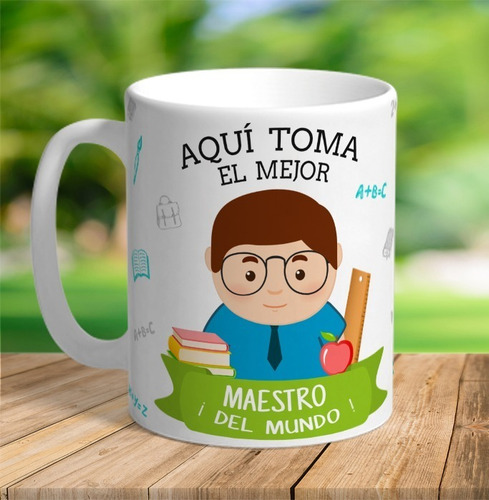 Taza Maestro Personalizada Con Tu Nombre