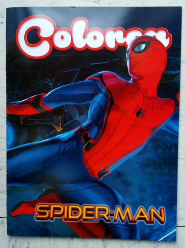 Spiderman Home Araña Marvel Set 50 Libros Iluminar Colorear