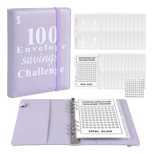 Carpeta De Cuero Pu Con 100 Sobres, Carpeta De Desafíos,