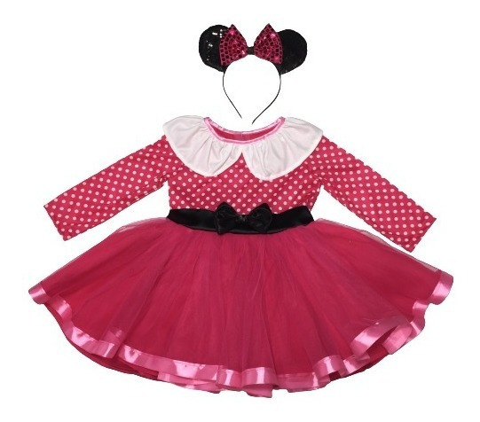 Vestido De Minnie Mouse Rosa Tul Diadema Bebé/niña | Meses sin intereses Vestido De Minnie Mouse Rosa Tul Diadema Bebé/niña | Meses sin intereses