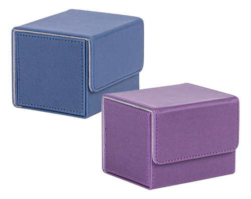 . Caja De Cubierta De Colección De 2 Piezas, Violeta Y Azul