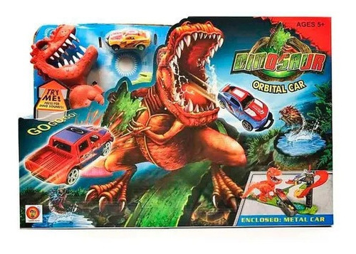 Pista Orbital Dinosaurio T Rex Veloz Wheels Carros City