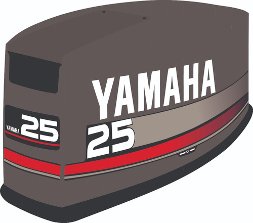 Adesivo Faixa Motor De Popa Yamaha Hp 25 Chumbo 93 A 97