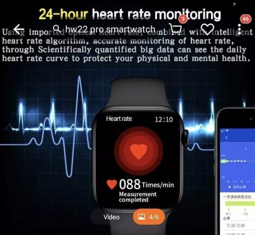 Imagen 9 de 10 de Smartwatch Hw22 Pro- Serie 6 2021 Compatible Ios Y Android