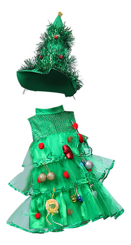 Disfraz De Árbol De Navidad Para Niñas, Ropa 100cm