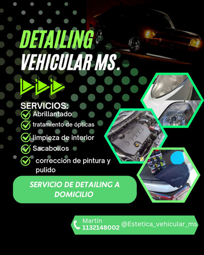 Estetica Vehicular Ms.a Domicilio!!!
