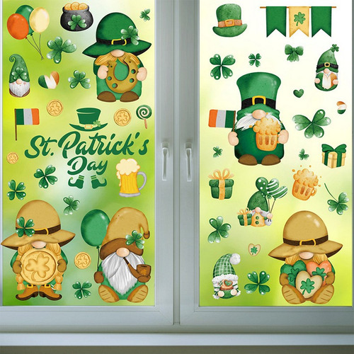 #. Adhesivos For Ventanas Con Diseño De San Patricio De Q