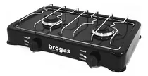 Comprar Anafe A Gas Brogas Gas Natural 2 Hornallas Valvula Negro